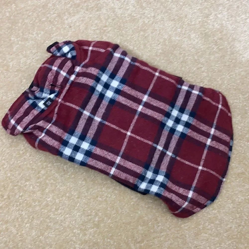 Plaid Dog Coat / Sweater  XS   NWT